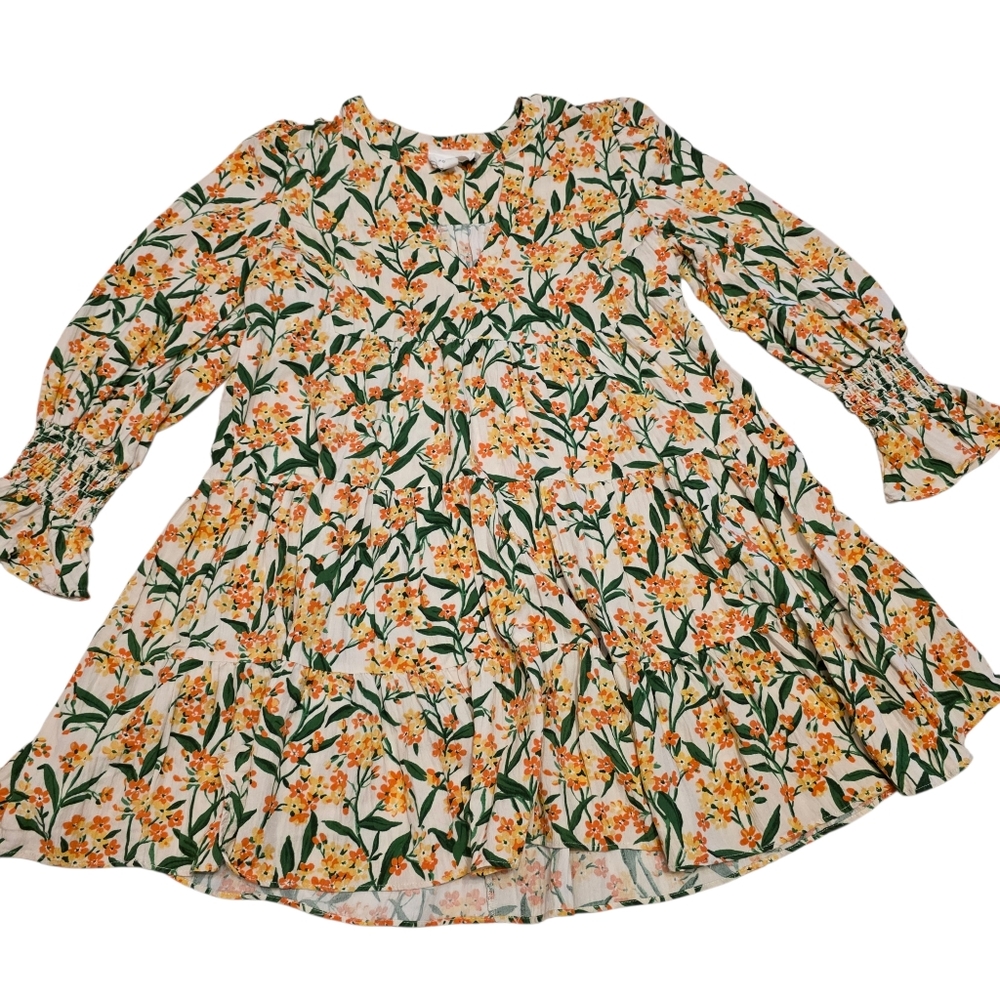 Pomander Place Bermuda Blossom Kenzo Mini Dress- L - Picture 6 of 13